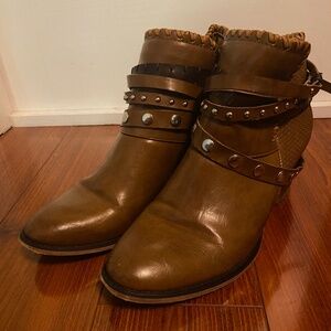 Patrizia Faux Leather Ankle Boots